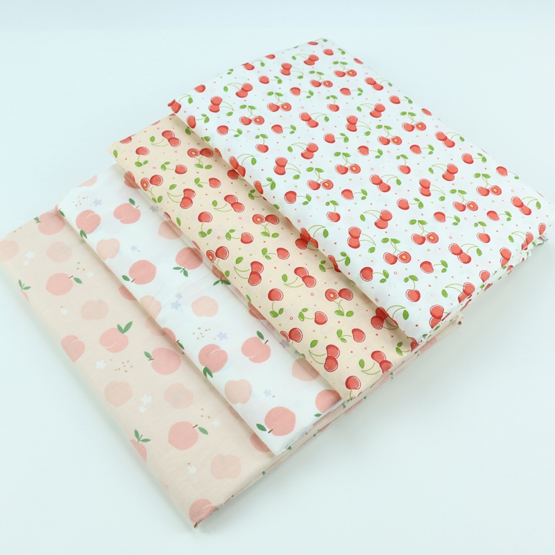 Baby Clothing Sewing - 160x50cm Fruit Peach Cotton Printed Fabric,