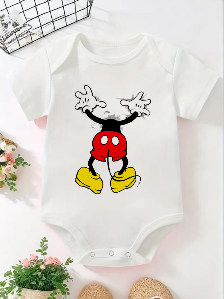 Baby Clothing Outlet - Funny Baby Onesie Cartoon Mickey Printed