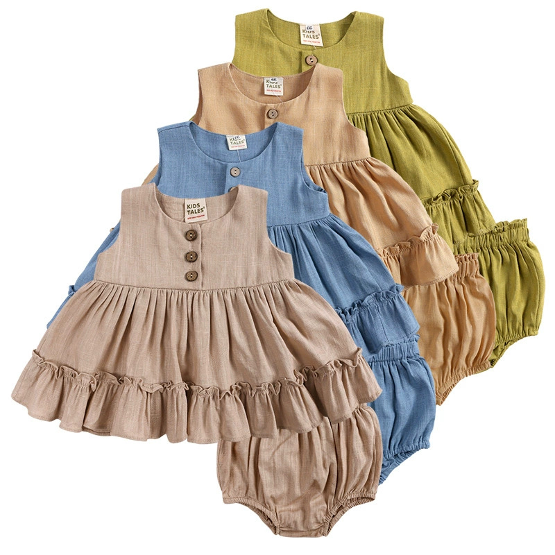 Baby Clothing Layers - Cotton Linen Baby Girls Clothes 2
