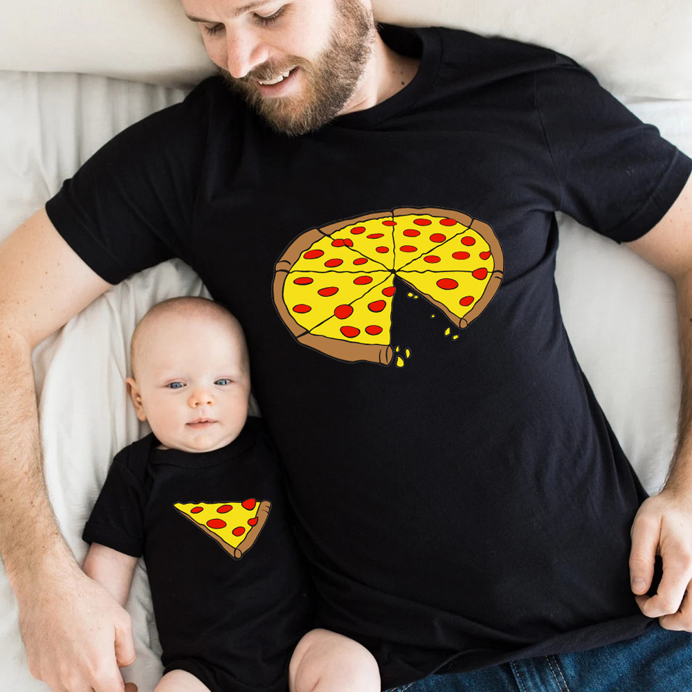 Baby Clothing For Sale - Funny Pizza Print Father Mother Kids
