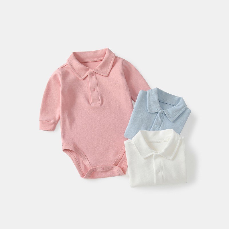 Baby Polo Collar Bodysuit 100% - Baby Clothing Onesies review and price