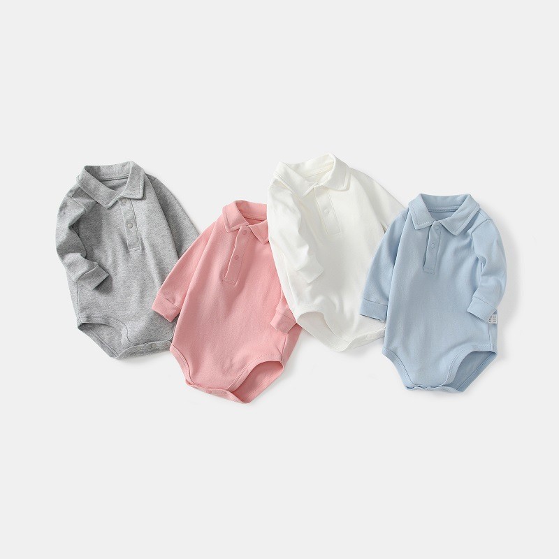 Baby Polo Collar Bodysuit 100% - Baby Clothing Onesies review and price