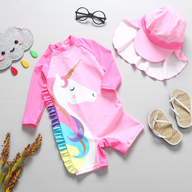 Baby Girl Swimsuit Long Sleeve - Baby Swimwear Uv review and price