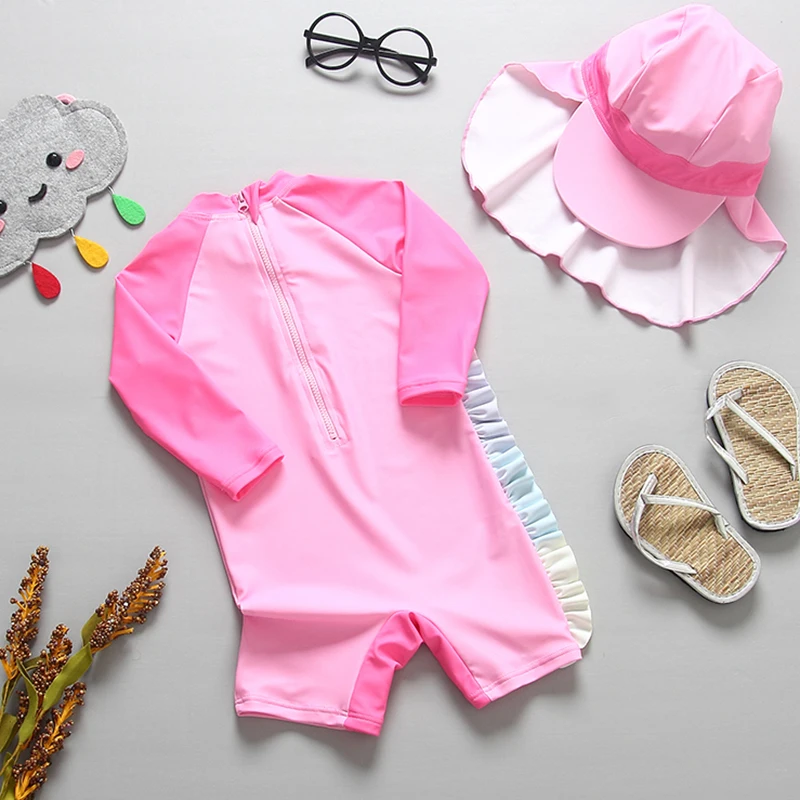 Baby Girl Swimsuit Long Sleeve - Baby Swimwear Uv review and price