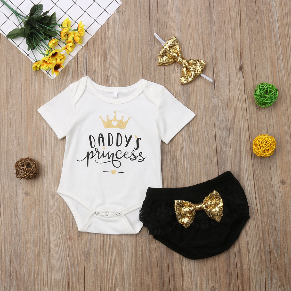 3PCS Cute Newborn Baby Girl Ou - Baby Clothing Outlet review and price