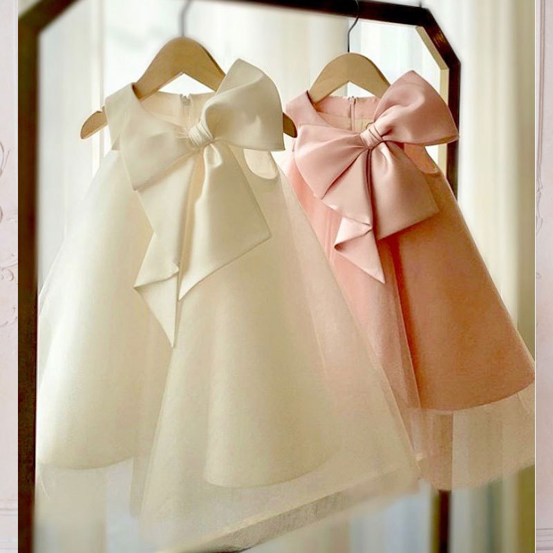 Summer Big Bow Baby Girl Dress - Baby Clothing For Sale review and price