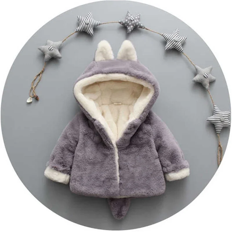 Cute Cat Ears Plush Baby Jacke - Baby Clothing Winter review and price
