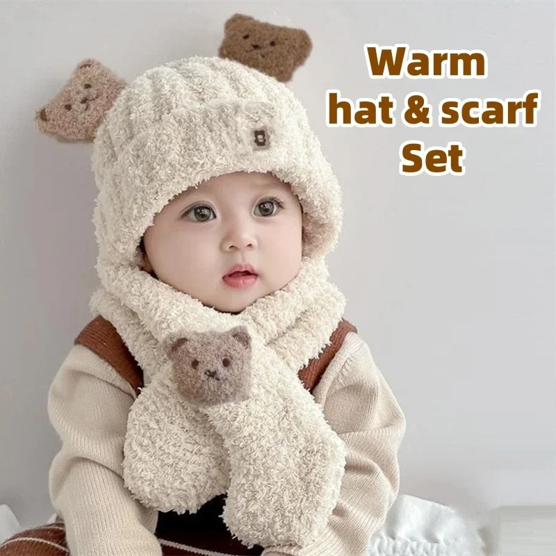 1-10PCS Baby Hat Scarf for Gir - Baby Clothing Winter review and price