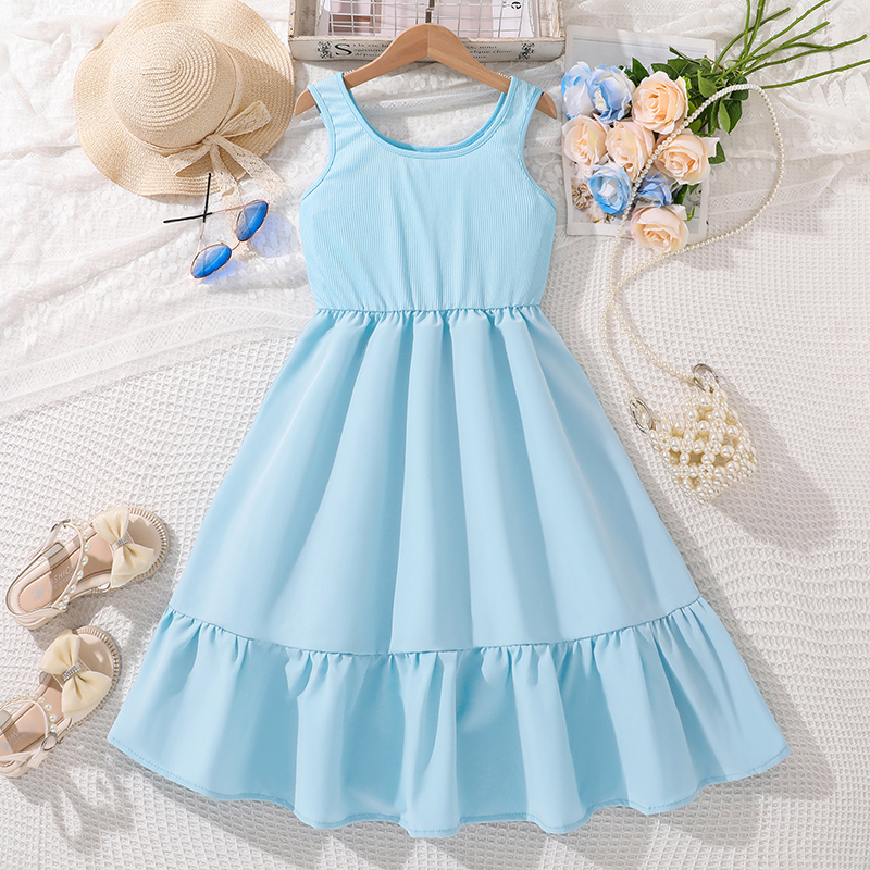 Baby Blue Color Sleeveless Rou - Baby Clothing Line review and price